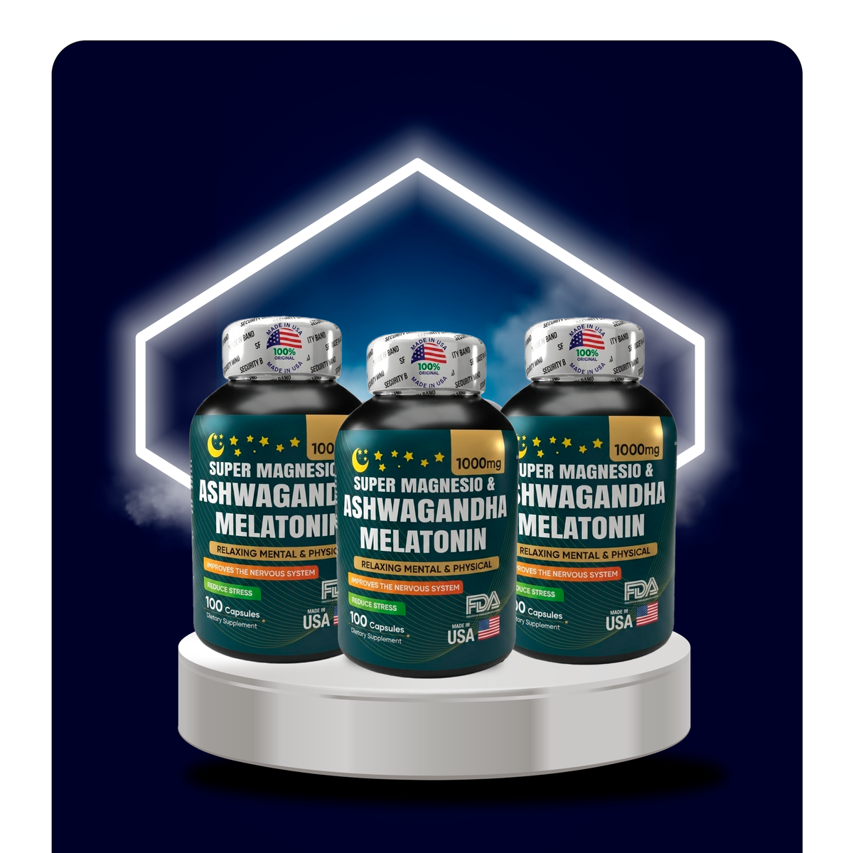 SUPERMAGNESIO Y MELATONIN+ASHWAGANDHA x3