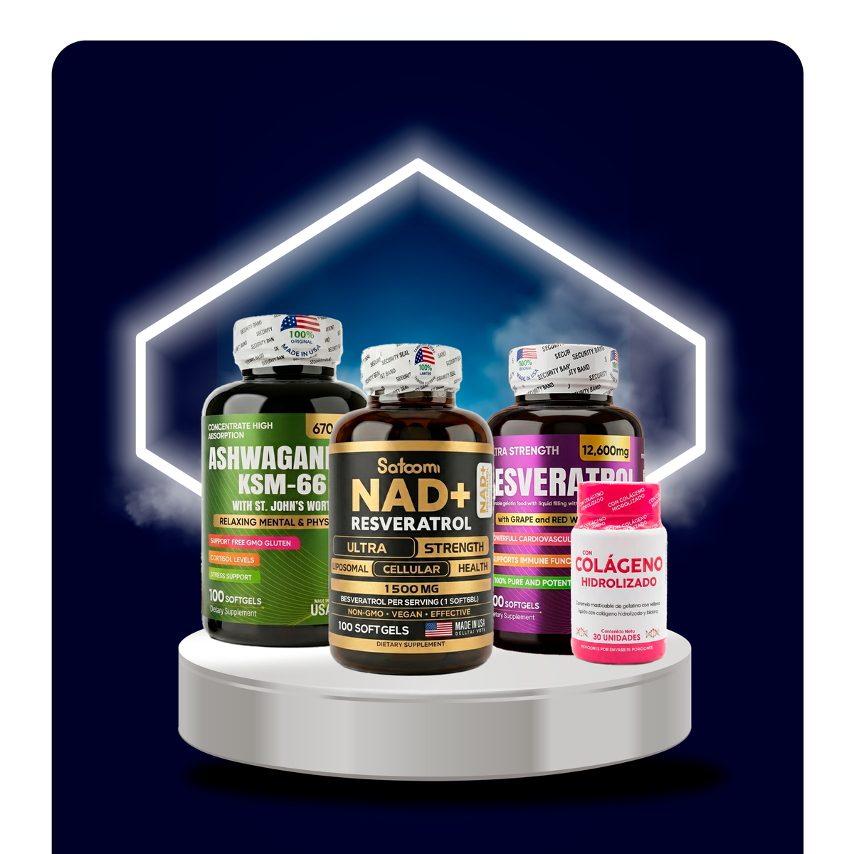 NAD + ASHWAGANDHA + RESVERATROL + COLAG